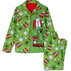 Christmas Minecraft Pajamas Minecraft Long Sleeve PJs Minecraft Christmas PJs XS